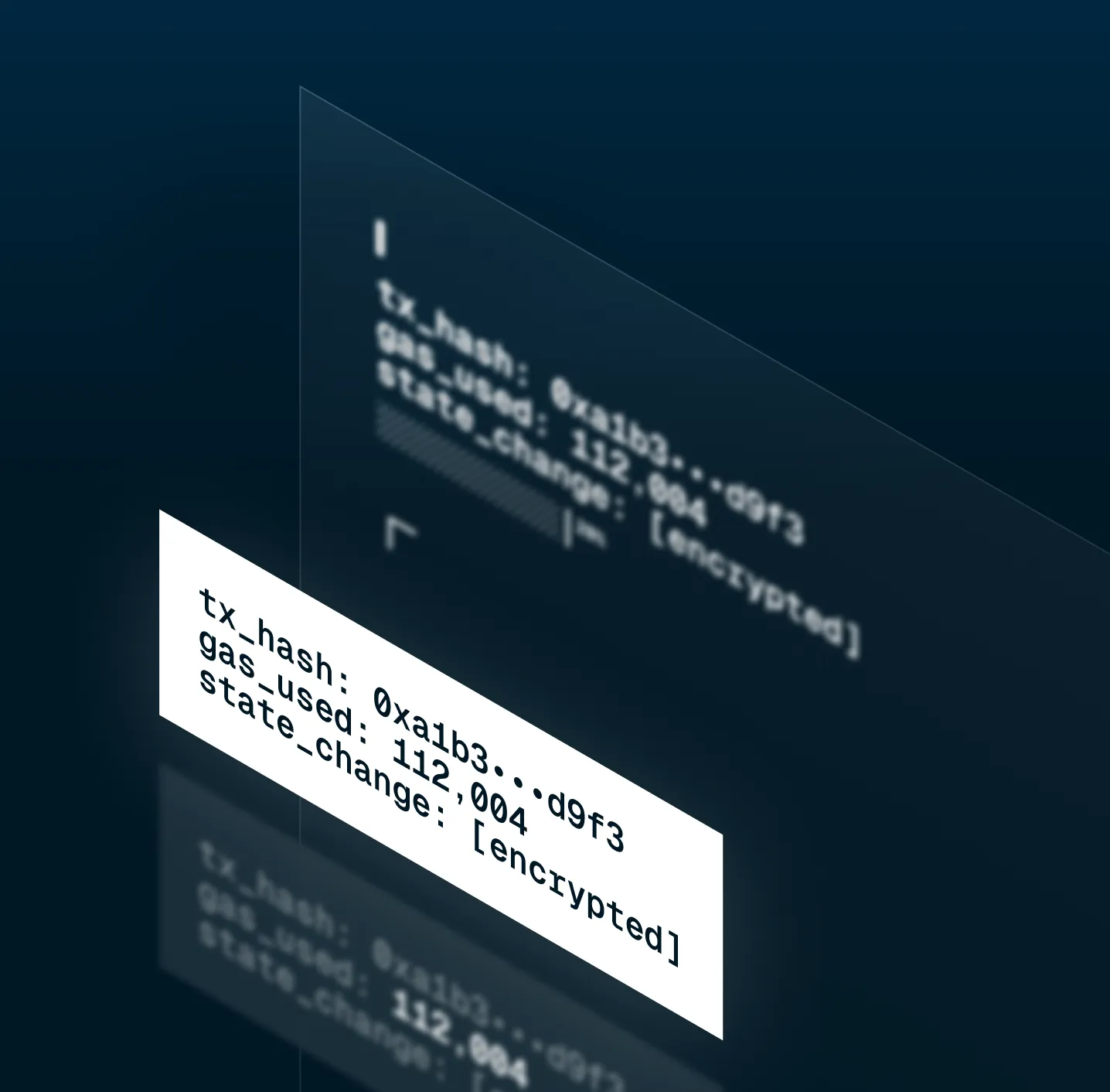 Private smart contracts example data